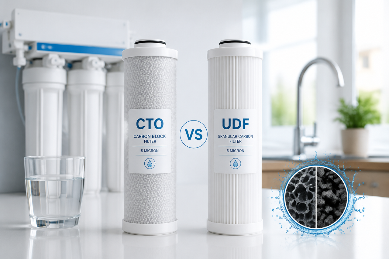 تفاوت فیلتر CTO و UDF چیست؟ راهنمای کامل انتخاب فیلتر مناسب برای تصفیه آب
