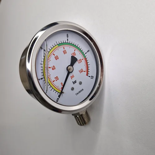 فشار سنج عقربه اي 10 بار بزرگ رزوه درشت وارداتی